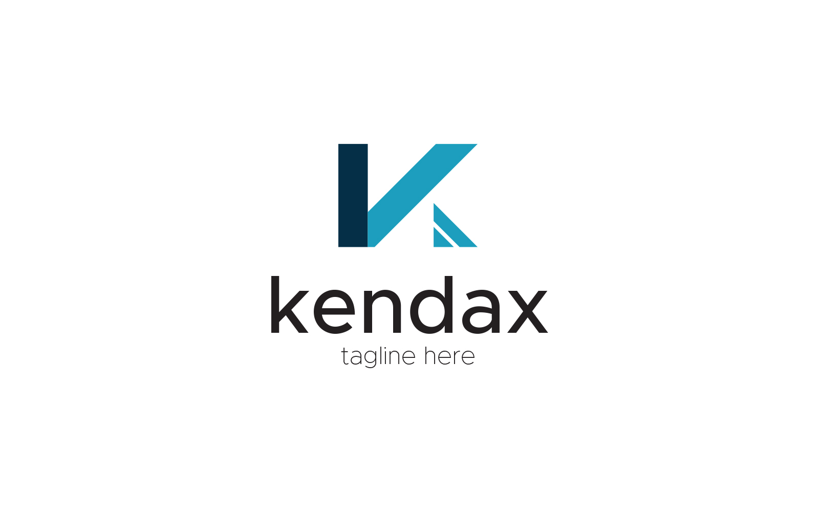 K Letter Kendax Logo Design Template