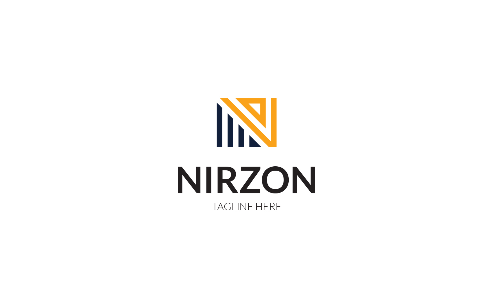 N Letter Nirzon Logo Design Template