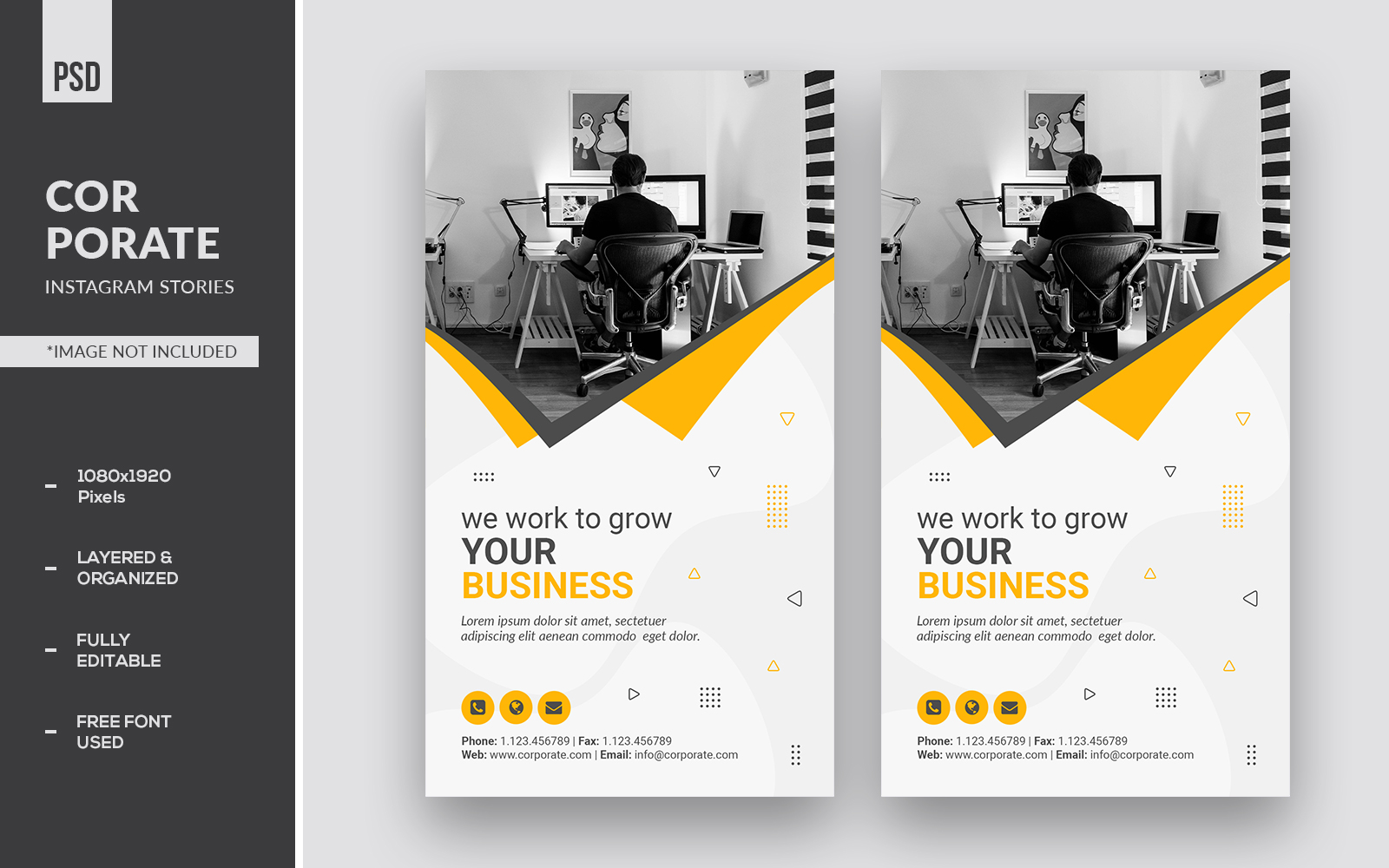 Corporate Instagram Post Social Media Stories Templates