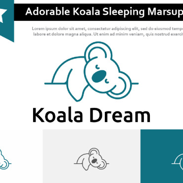 Koala Sleeping Logo Templates 212699