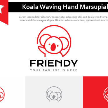 Koala Waving Logo Templates 212704