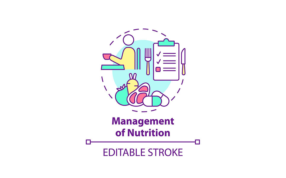 Management Of Nutrition Concept Icon