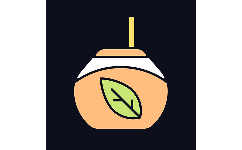 Tea Gourd Cup RGB Color Icon For Dark Theme