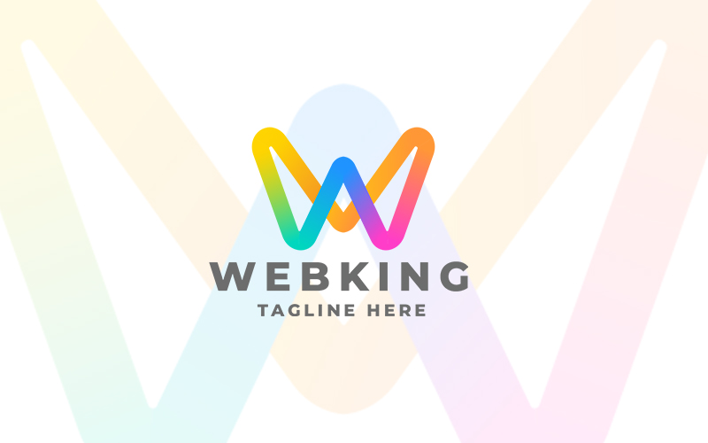Web King Letter W Pro Logo