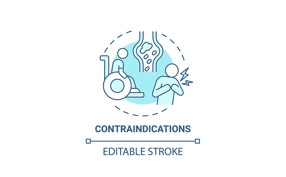 Contraindications Blue Concept Icon