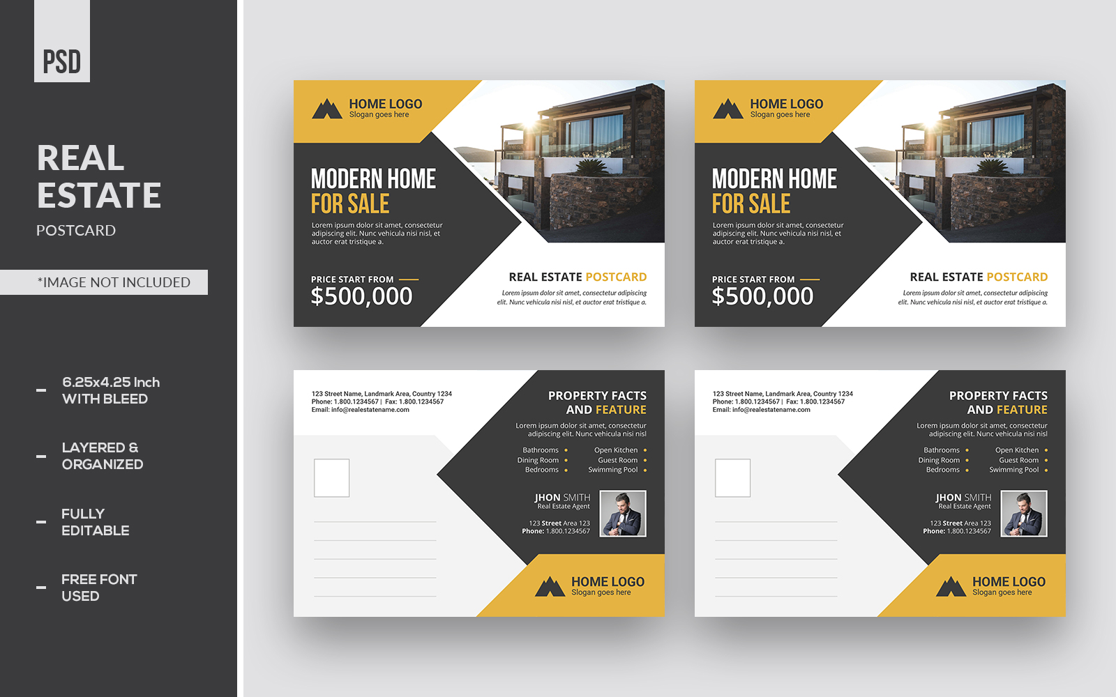 Real Estate Postcard Templates