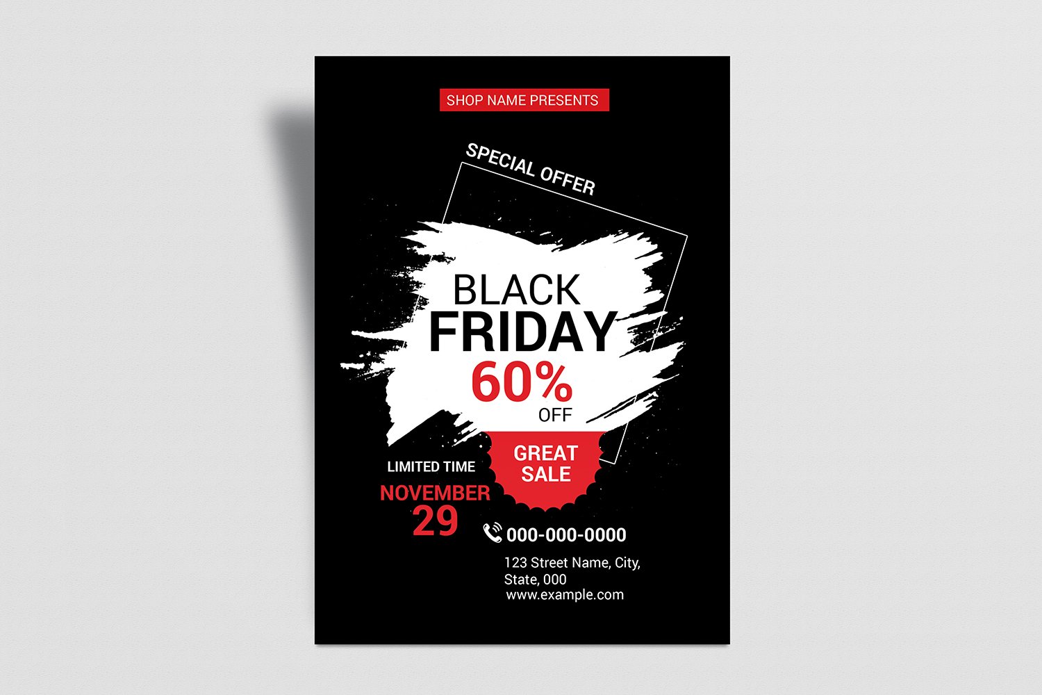 Black Friday Advertising Flyer Corporate Identity Template