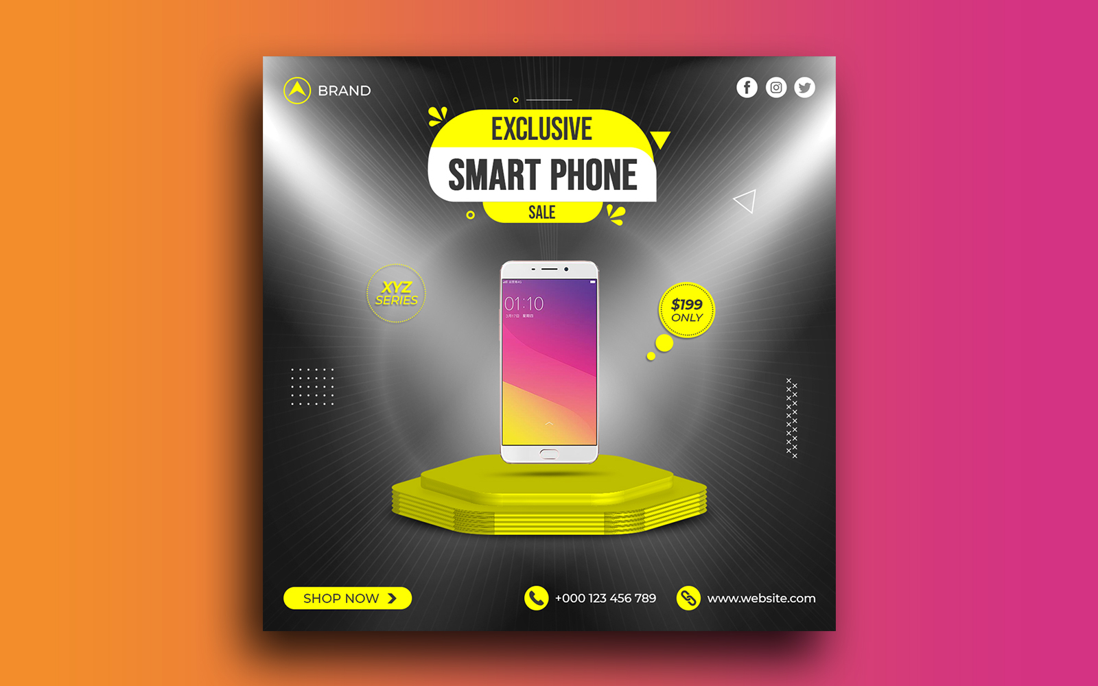 SmartPhone Sale Social Media Post Instagram Banner Post Template