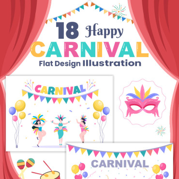 Carnaval Party Illustrations Templates 213138