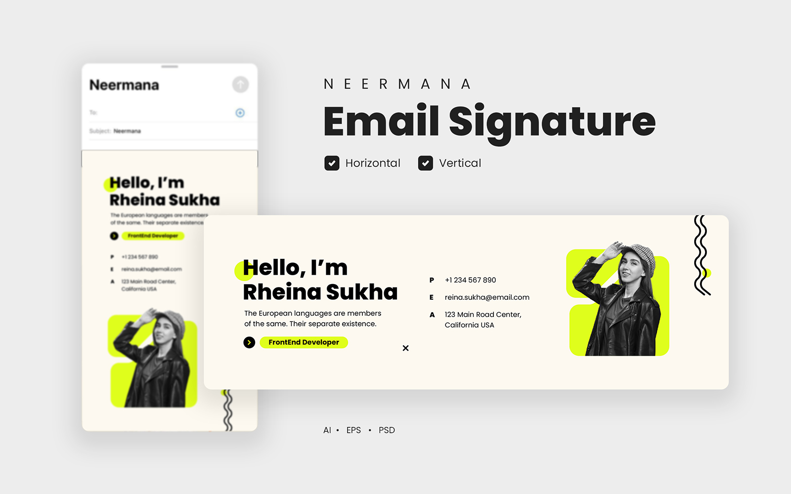 Modern Clean Email Signature Template