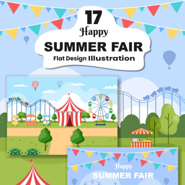 Fair Funfair Illustrations Templates 213240