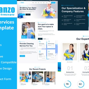 Servicescorporatewashing Servicescleaning Website Templates 213257