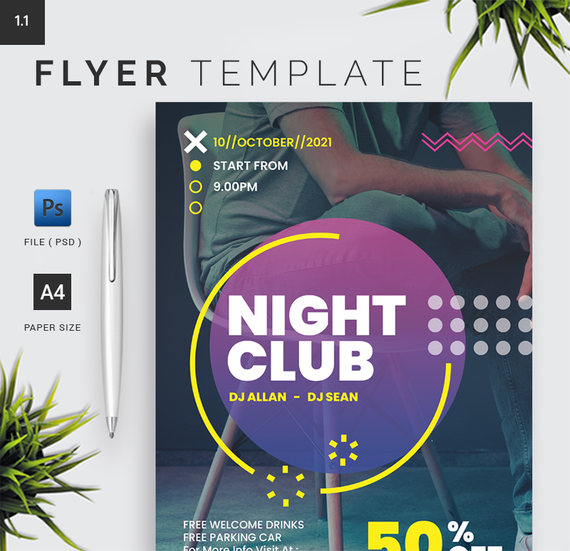 Night Club Flyer Template 1.12