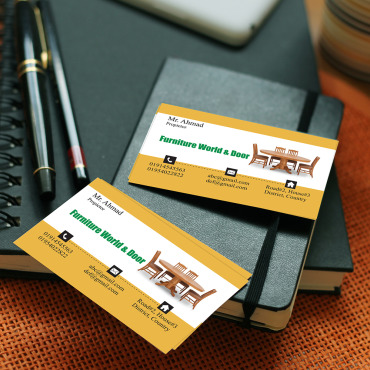 Cardcleancorporatecreative Designminimalmodernvisitingfurniturevisiting Corporate Identity 213306