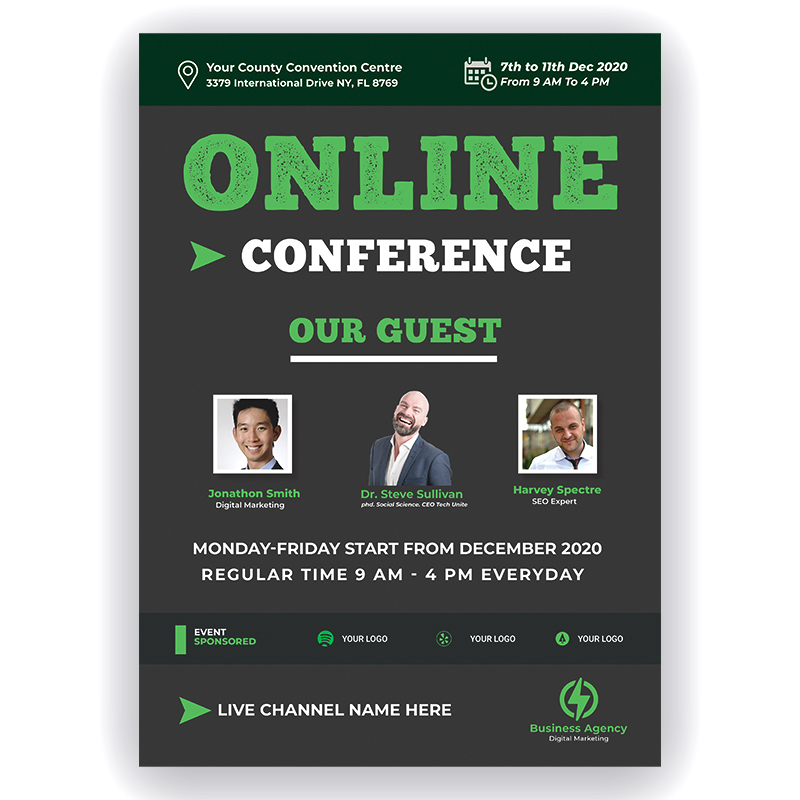 Online Conference Flyer Template