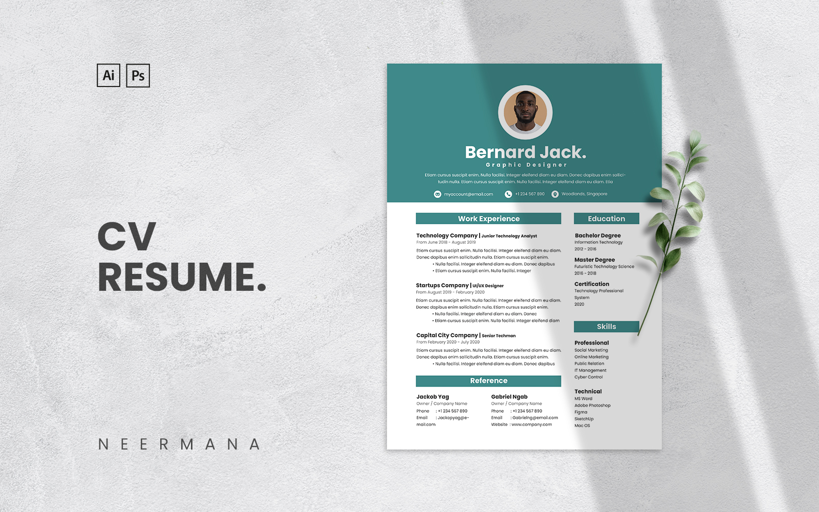 CV Resume Vol 12 Printable Resume Templates