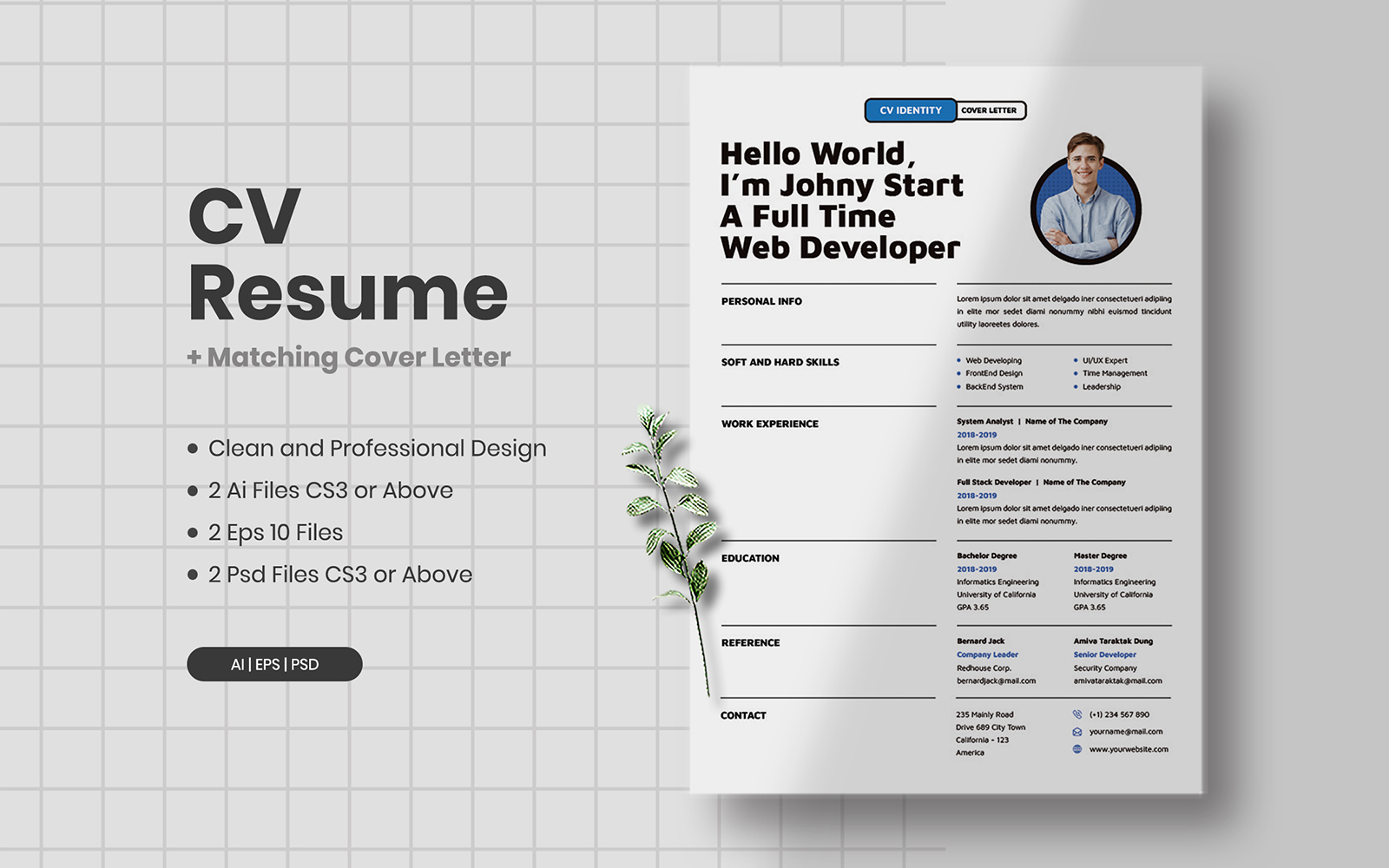 CV Resume Template Vol 27 Printable Resume Templates