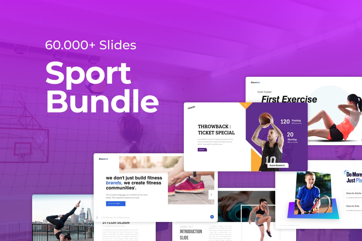 60.000+ Sport Bundle PowerPoint Template