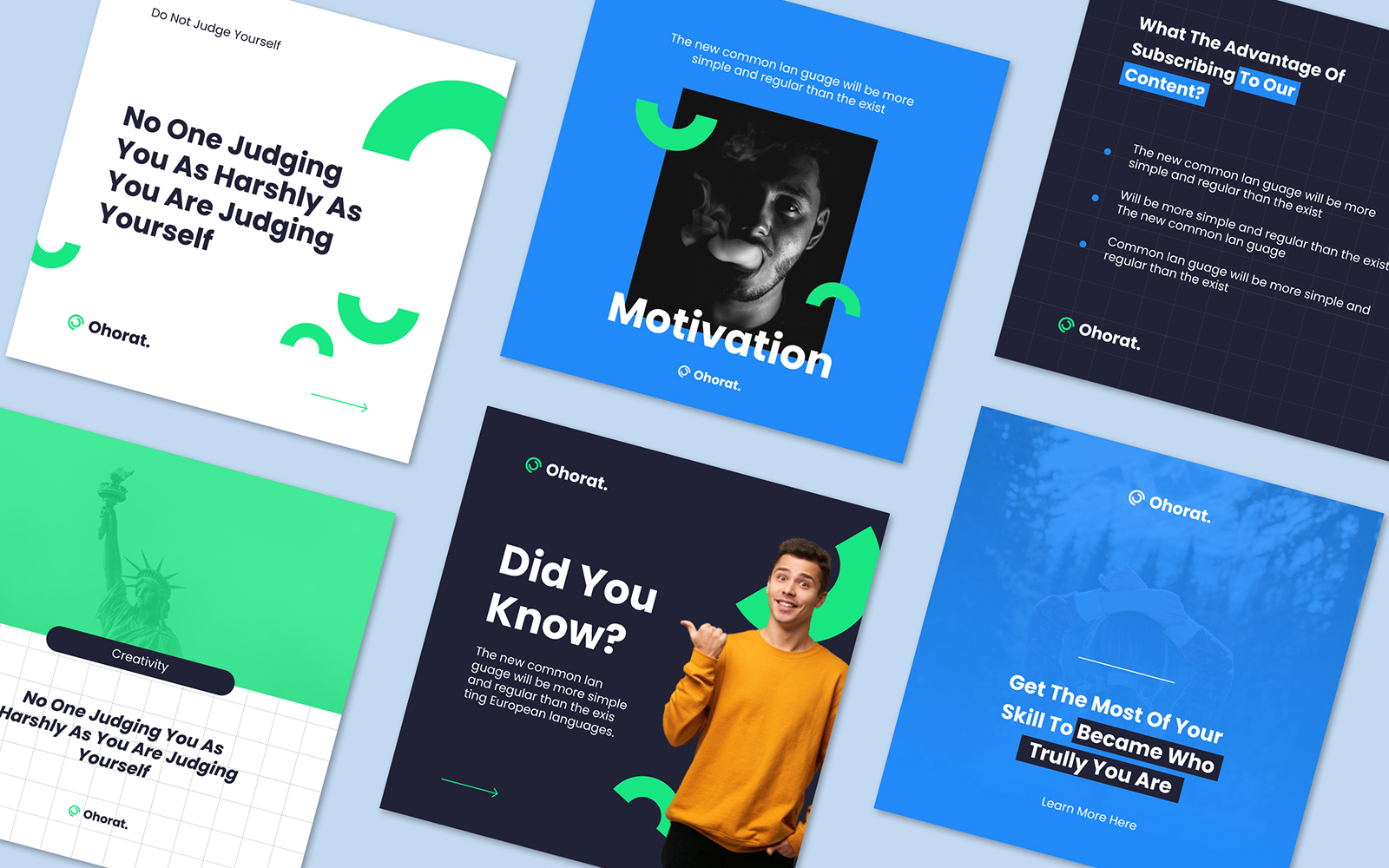 Motivational Modern Instagram Post Social Media Template