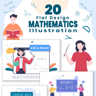 Mathematics Learning Illustrations Templates 213685