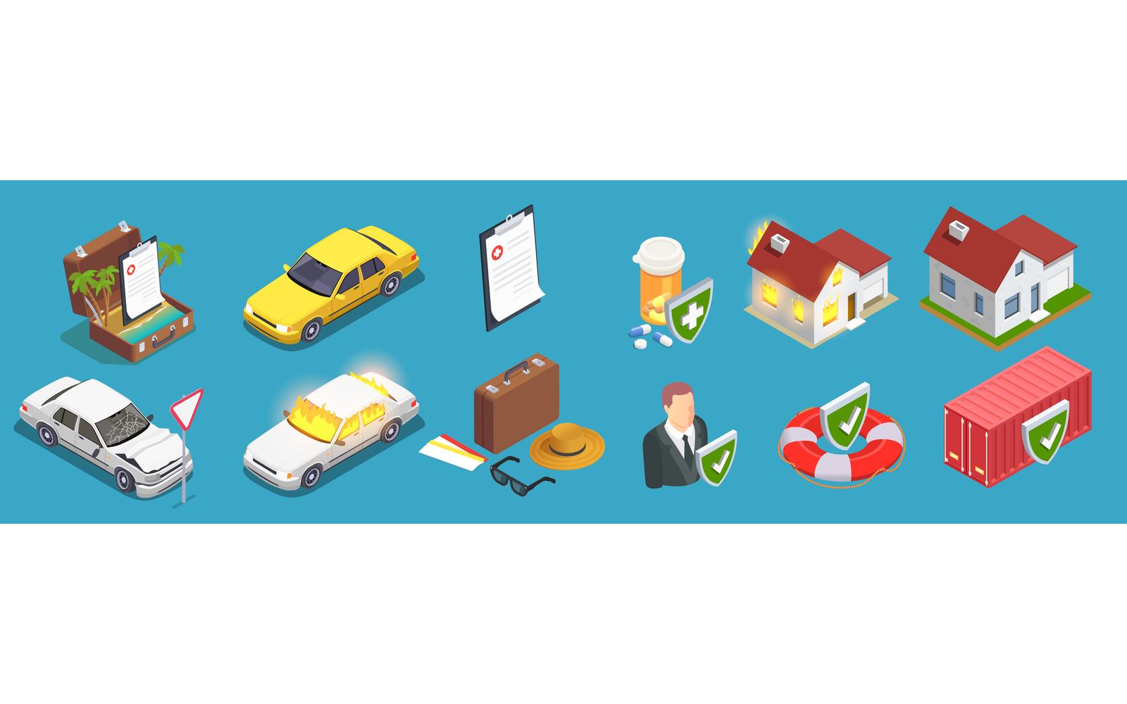 Insurance Isometric 200620147 Vector Illustration Concept