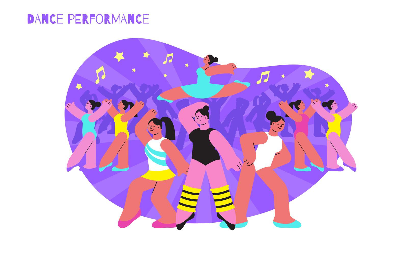 Dance Performance Flat-01 200350624 Vector Illustration Concept