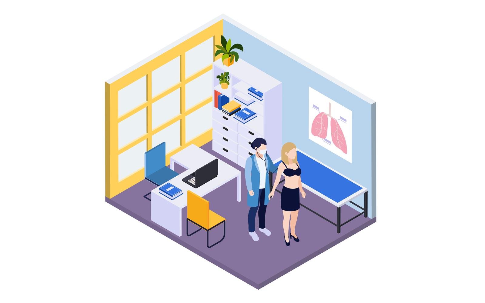 Laboratory Medical Testing  Isometric 201003915 Vector Illustration Concept