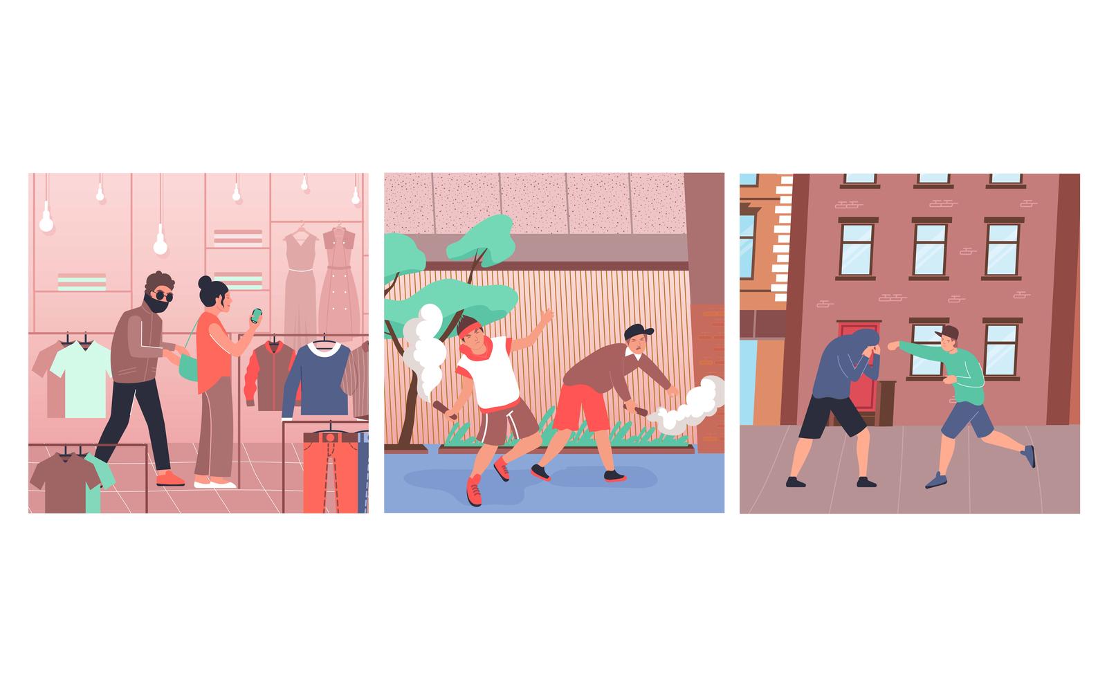 Hooliganism Illustration Flat 200850613 Vector Illustration Concept