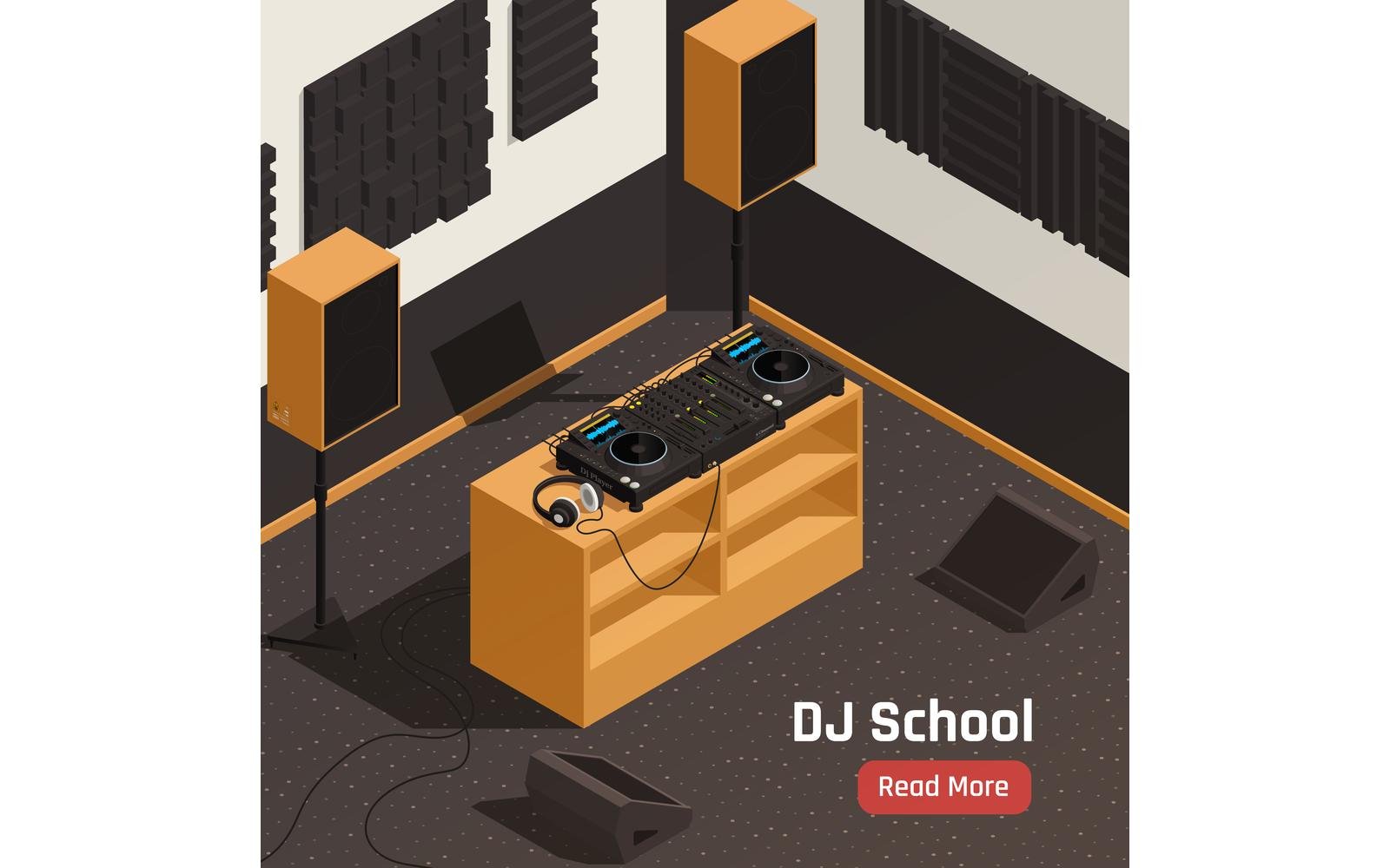 Dj Set Isometric Composition 201010110 Vector Illustration Concept