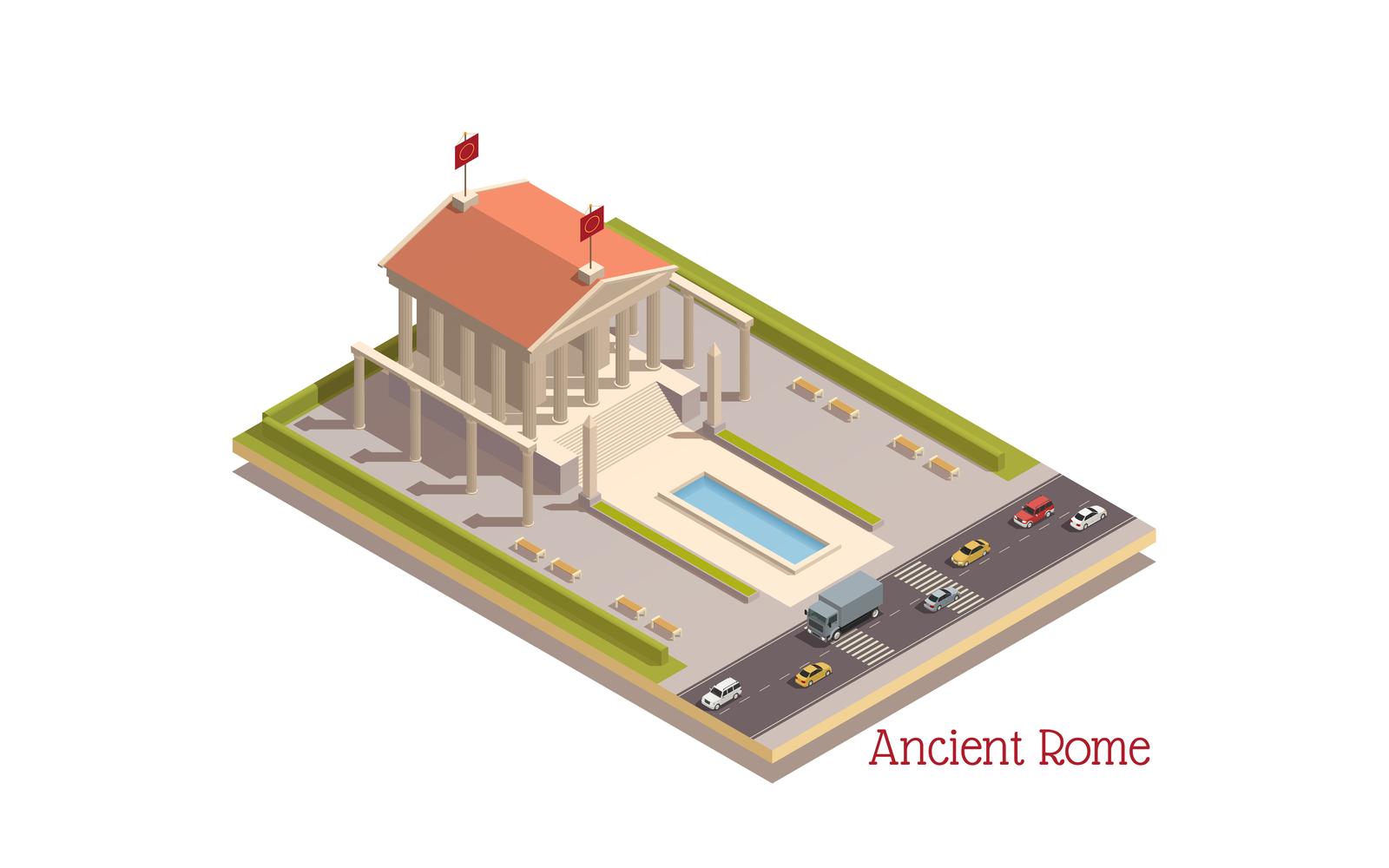 Ancient Rome Isometric 201010128 Vector Illustration Concept