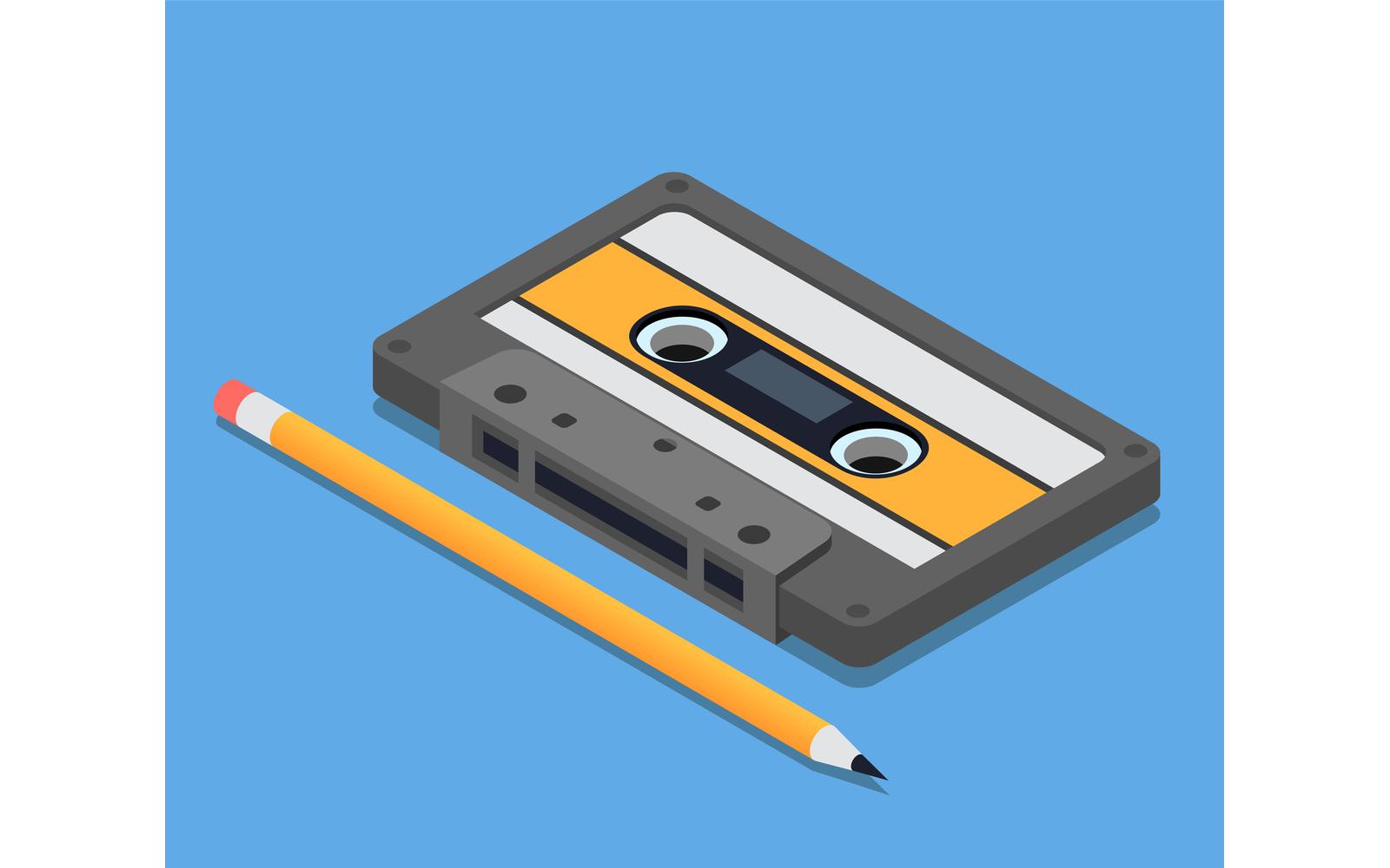 Retro Devices Isometric 201020146 Vector Illustration Concept