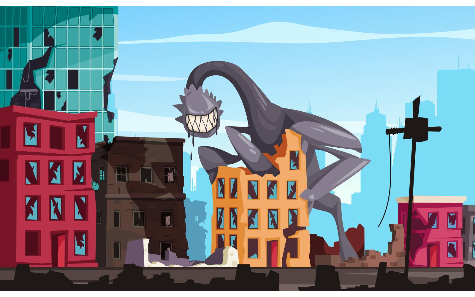 Monster Attacking 201012645 Vector Illustration Concept