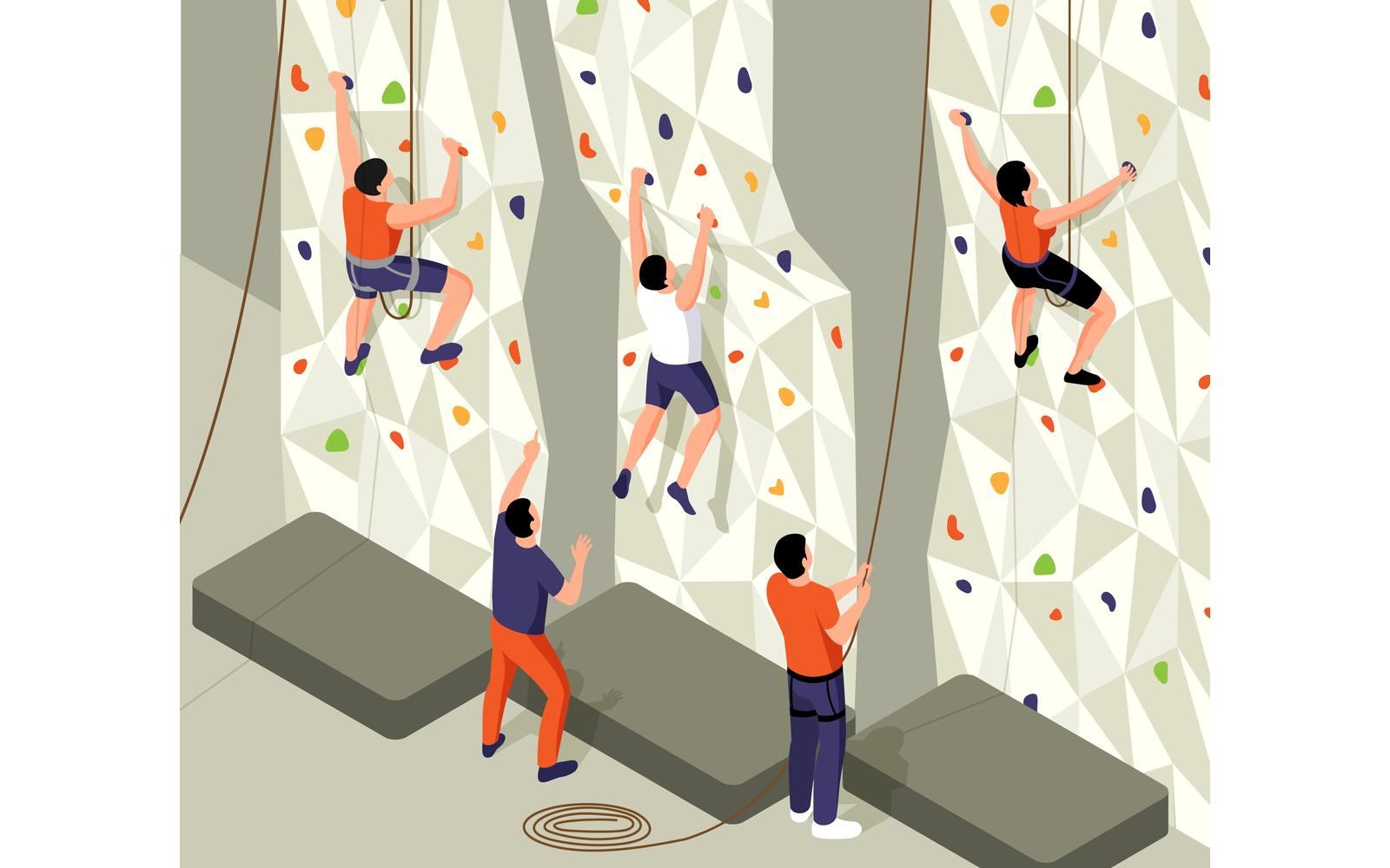 Isometric Climbing Illustration 201010550 Vector Illustration Concept