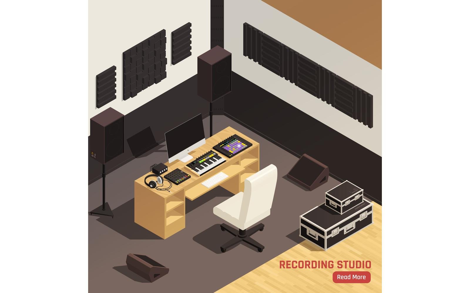 Dj Set Isometric Composition 201010106 Vector Illustration Concept