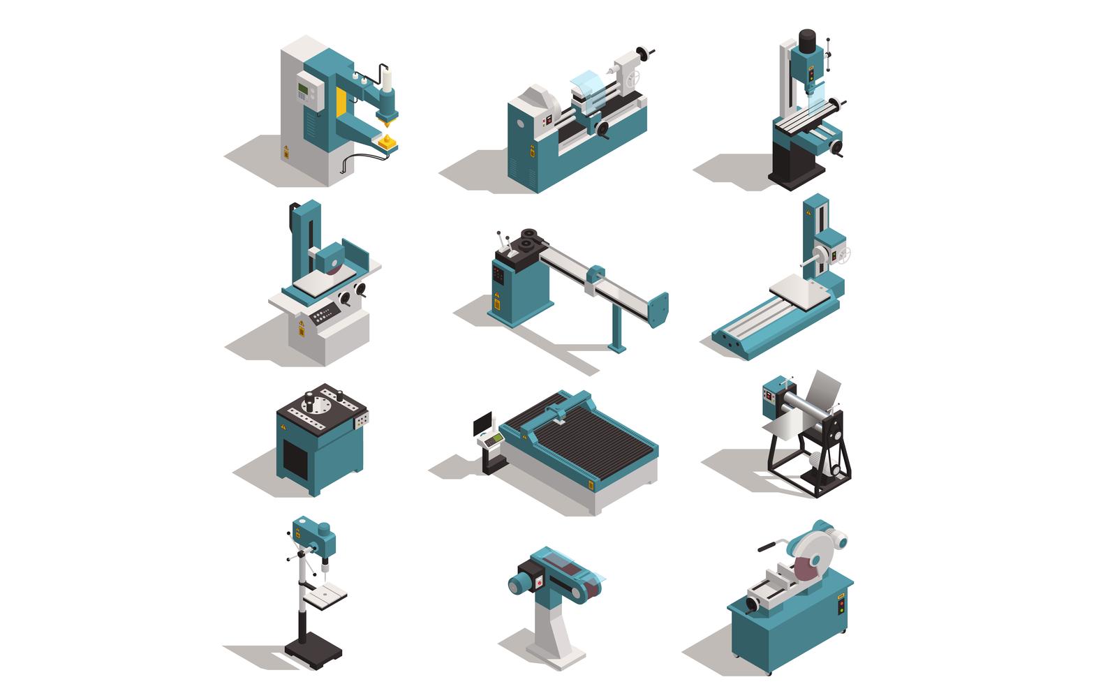 Metalworking People Isometric 201010119 Vector Illustration Concept