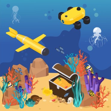 Underwater Vehicle Illustrations Templates 213876