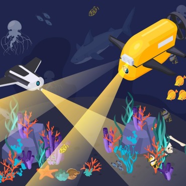 Underwater Vehicle Illustrations Templates 213878