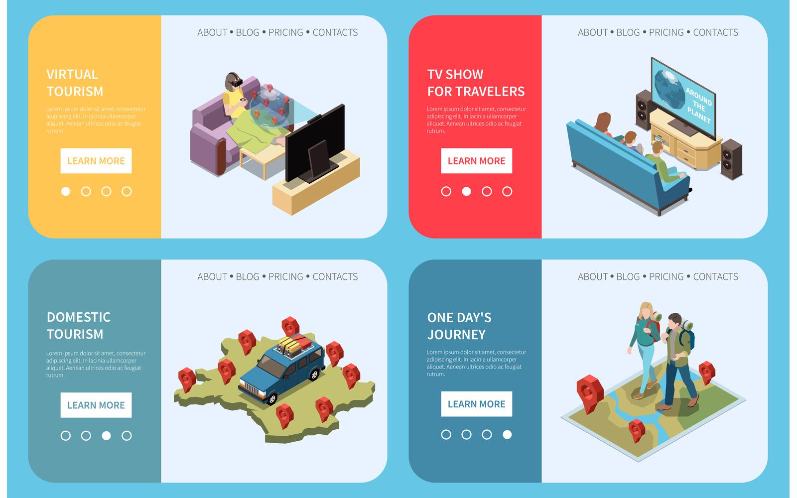 Local Travel Domestic Tourism Isometric 201110909 Vector Illustration Concept