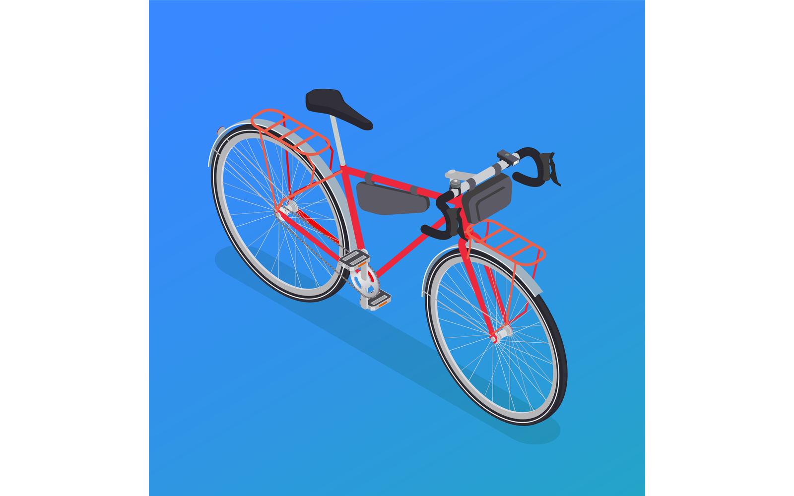 Bicycle Isometric Set 201020137 Vector Illustration Concept