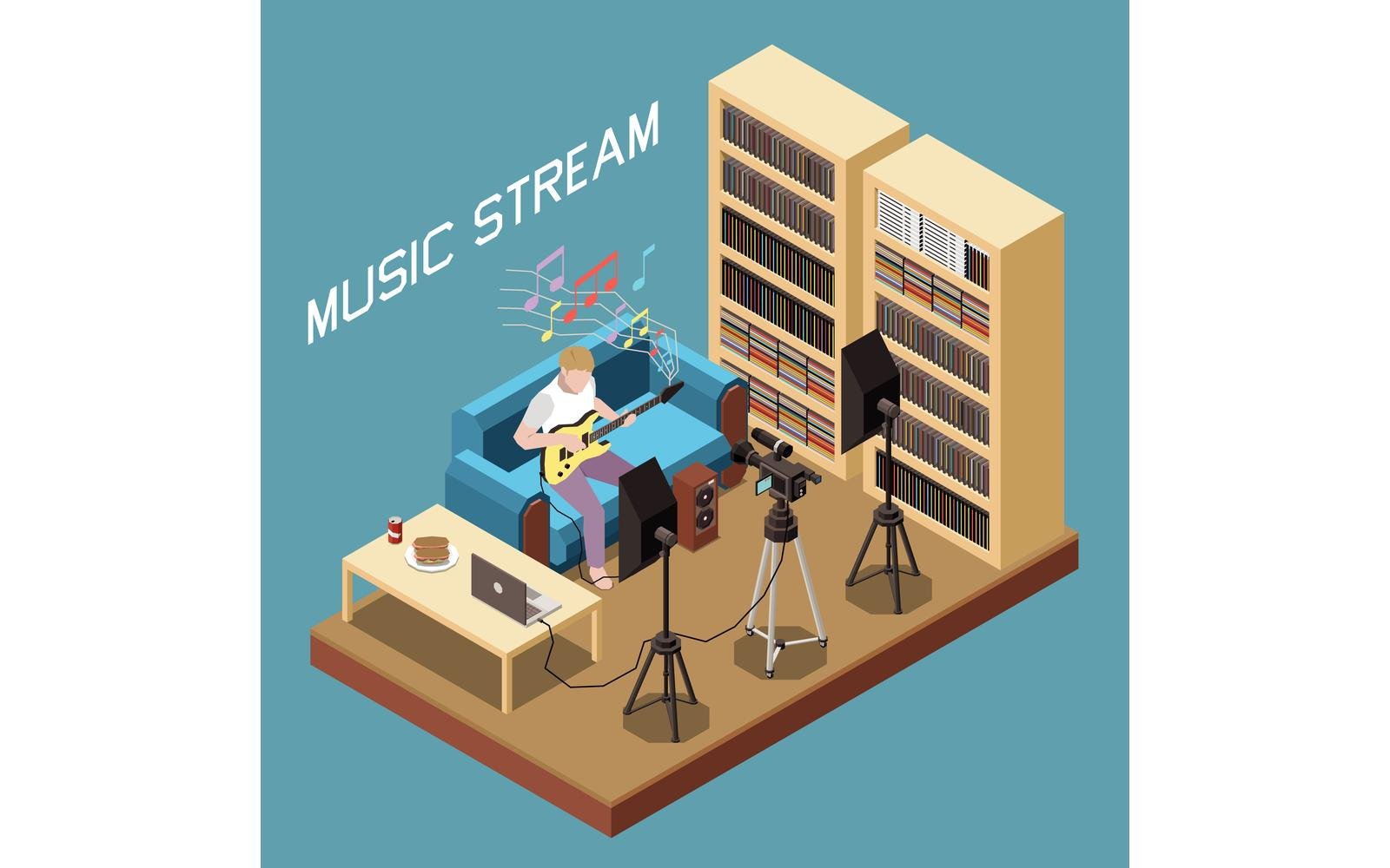 Streaming Vlogging Isometric 201110937 Vector Illustration Concept