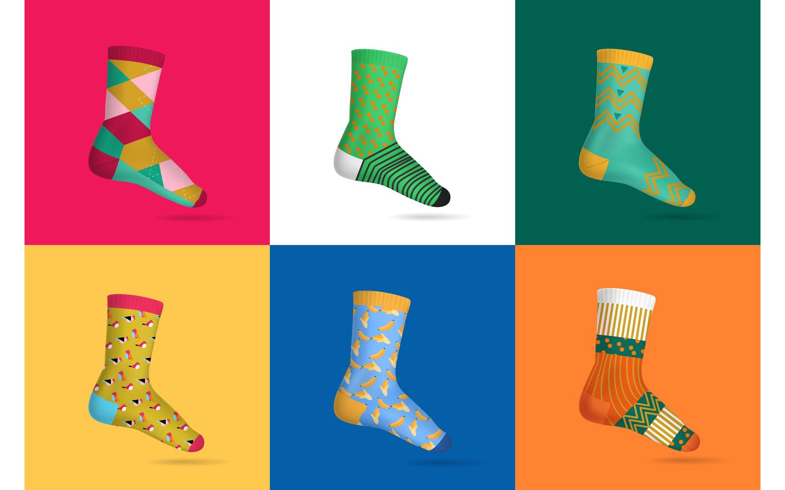 Realistic Socks Design Concept 201130516 Vector Illustration Concept