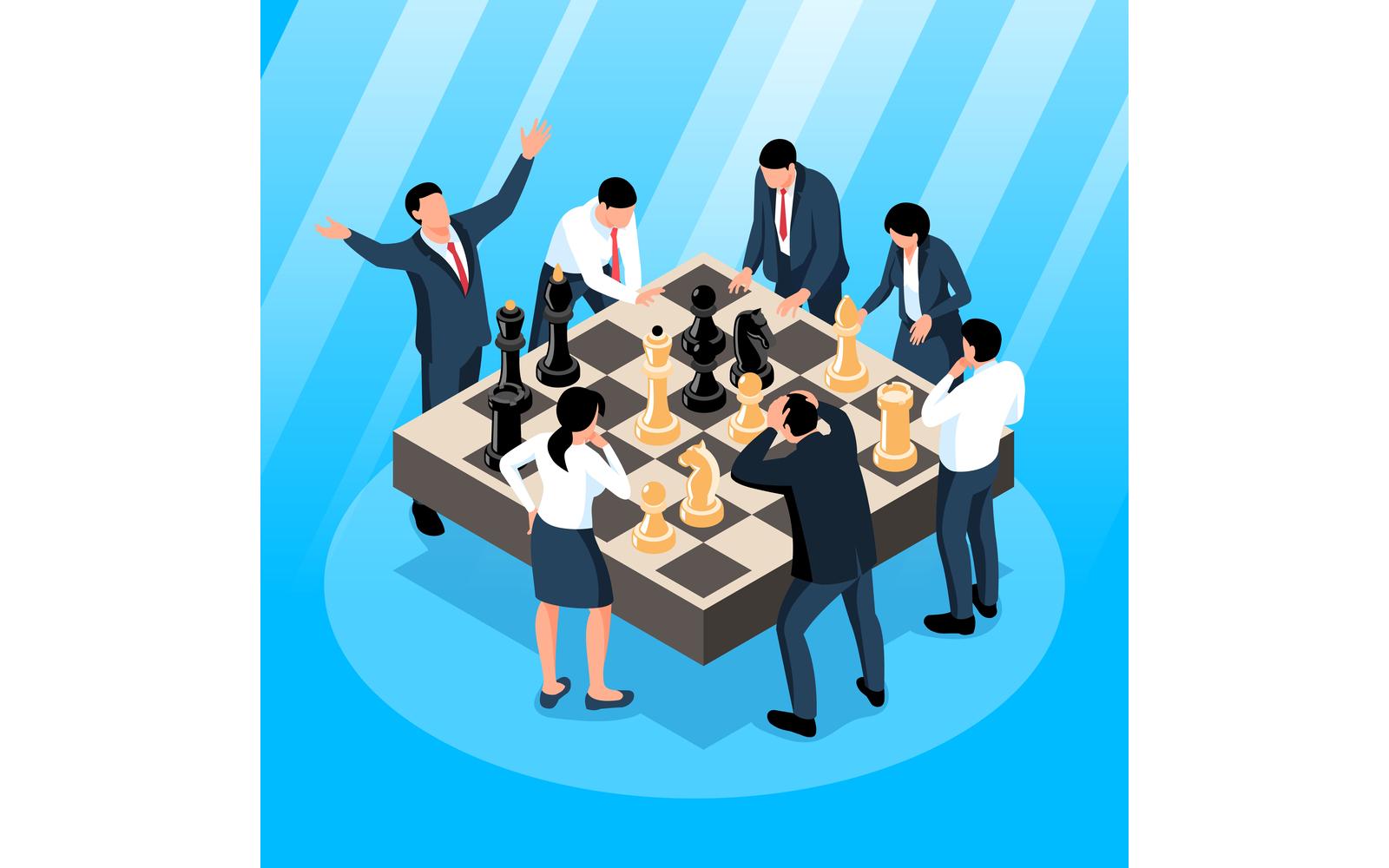 Isometric Chess Business 201110514 Vector Illustration Concept