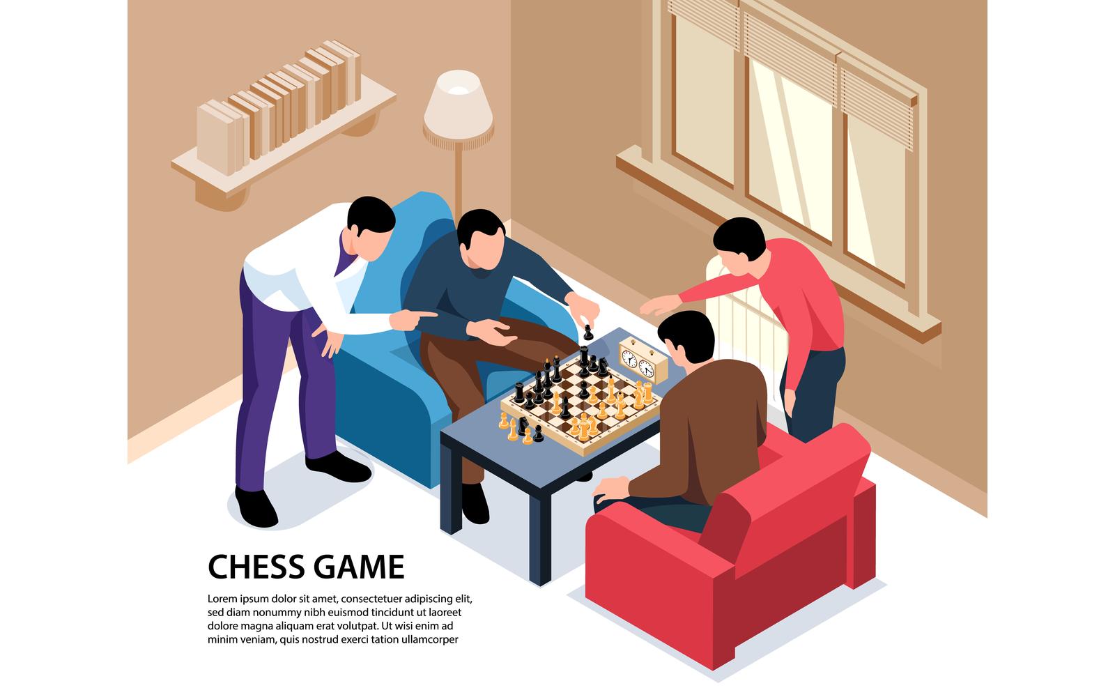 Isometric Chess Game Illustration 201110513 Vector Illustration Concept