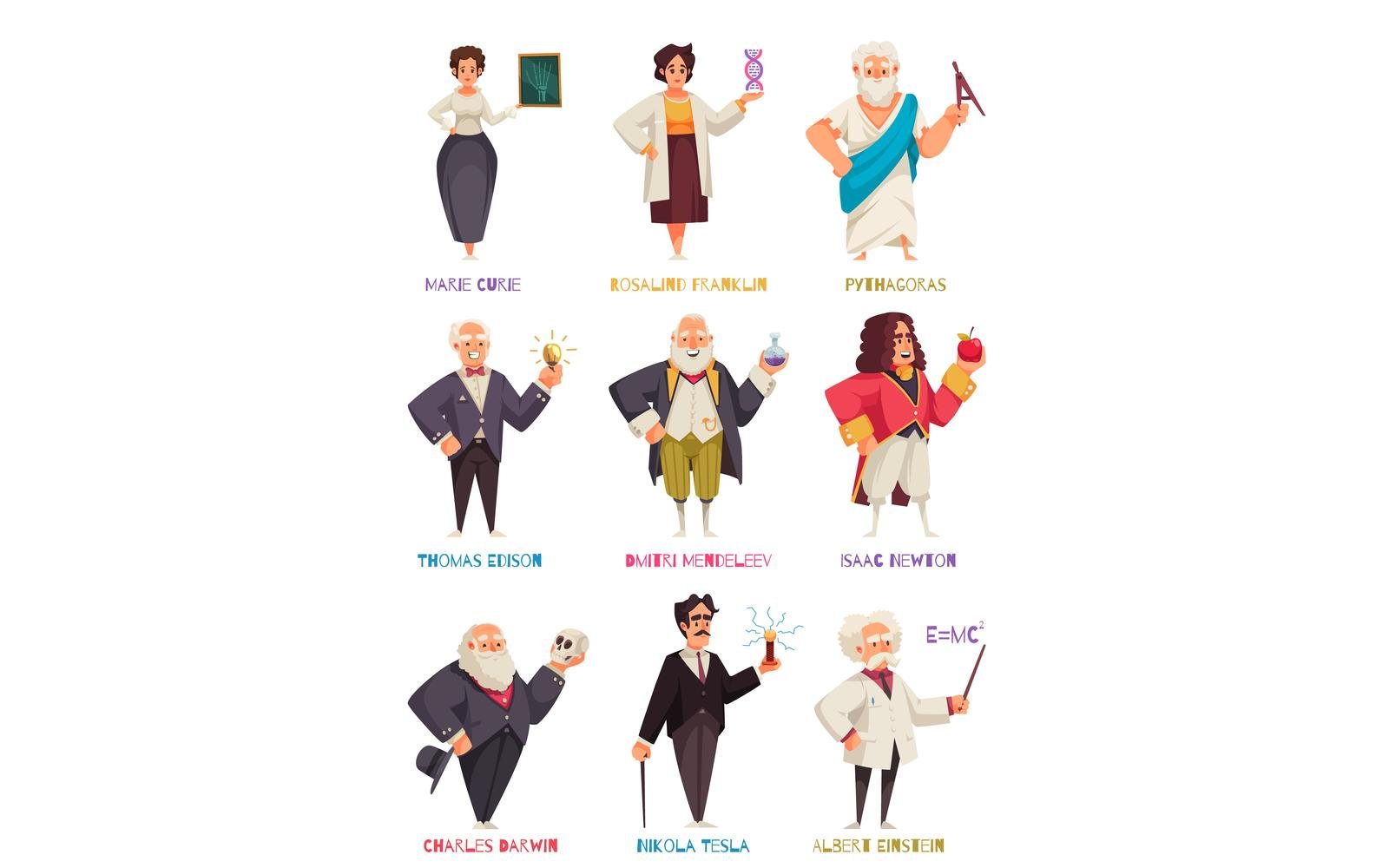 Famous Scientists Set 201112622 Vector Illustration Concept