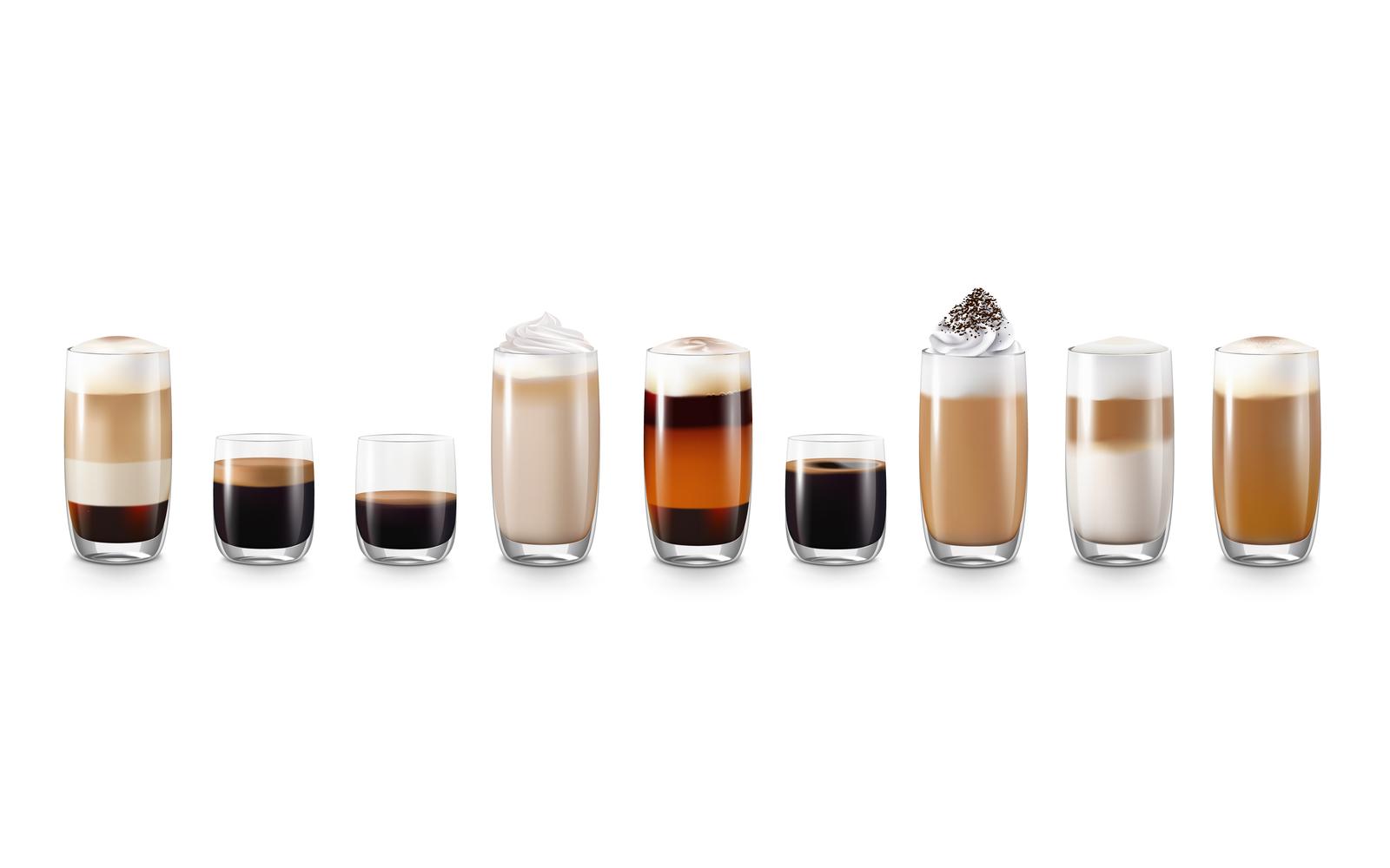 Coffee Drinks Row Realistic 201121113 Vector Illustration Concept