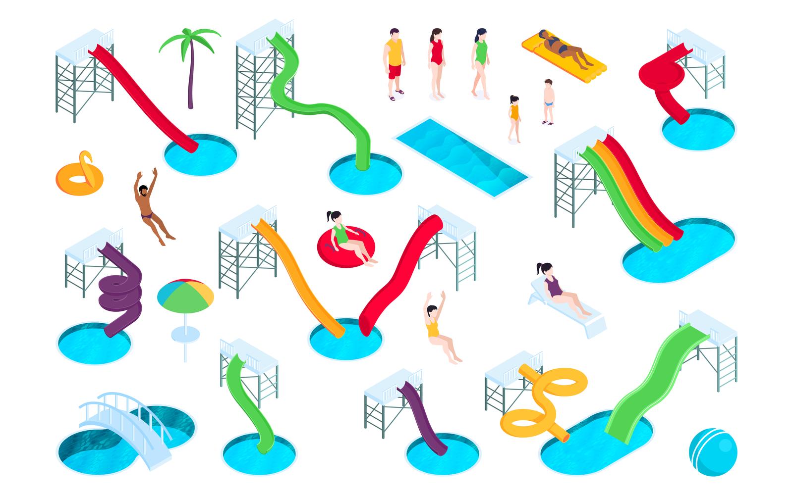 Isometric Water Aqua Park 201150415 Vector Illustration Concept