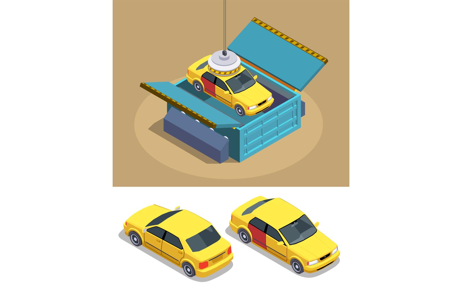 Car Ownership Usage Isometric 201120138 Vector Illustration Concept