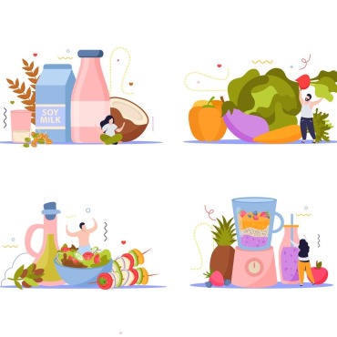 Food Character Illustrations Templates 214110