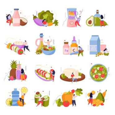 Food Character Illustrations Templates 214111