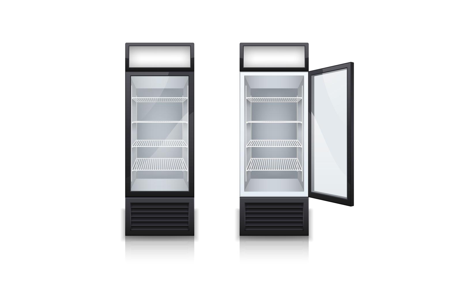 Drinks Fridges Realistic 201120320 Vector Illustration Concept